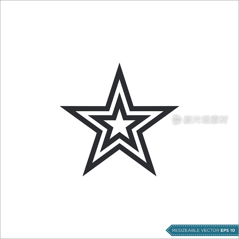 Star Icon Trendy Vector Template Illustration Design